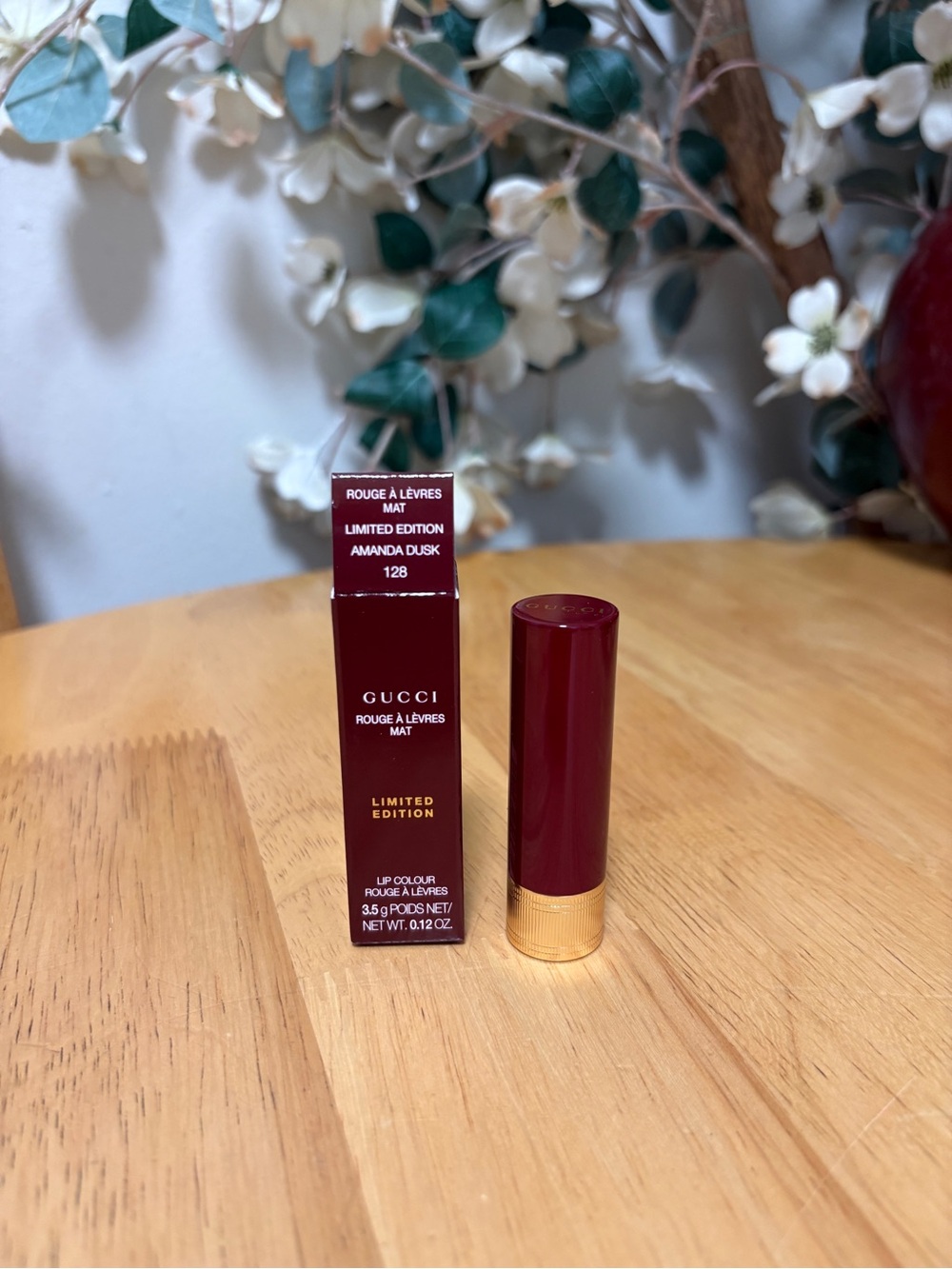 Gucci Limited Edition Lip Colour AMANDA DUSK 128 Full Sz, BNIB, Authentic, $50